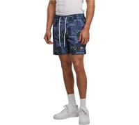 URBAN CLASSICS Costume da Bagno Uomo, Pantaloncini da Bagno ad Asciugatura Rapida, Boxer da Bagno Surf e Attivitá Sportiva, Colore navy bandana aop, L