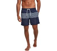 URBAN CLASSICS Costume da Bagno Uomo, Pantaloncini da Bagno Blu in Stile Retro, Colore Blu, Taglia S