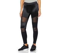Urban Classics Da Donna, Shiny Tech Mesh, Leggings Nero, L