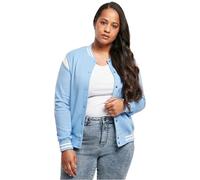 Urban Classics Giacca di felpa blu chiaro / bianco, Taglia S