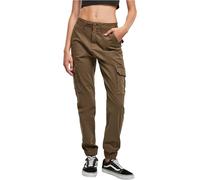 Urban Classics Ladies Cotton Twill Utility Pants, Pantaloni, Donna, Verde (Olive), 28