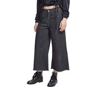 Urban Classics Damen Ladies Denim Culotte M Black Washed