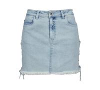 Urban Classics Damen Ladies Denim Lace Up Skirt Blue Bleached, 29