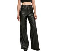 Urban Classics Damen Ladies Faux Leather Wide Leg Pants