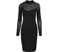 Urban Classics Damen Ladies Flock Lace Turtle Neck Dress