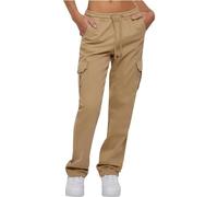 Urban Classics Ladies High Waist Twill Cargo Pants Pantaloni, Unionbeige, XXXL Donna