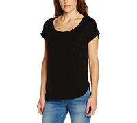 Urban Classics Ladies Long Back Shaped Slub Tee T-Shirt, Nero, X-Large Donna