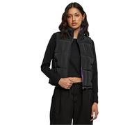 Urban Classics Ladies Reversible Cropped Puffer Vest Black/realviolet Taglia: S | Gilet Outlet | Donna | Nero