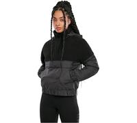 Urban Classics Giacca da Donna Sherpa Mix Pull Over, Nero, M