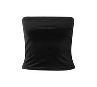 Urban Classics Tb4522-ladies Short Velvet Tube Top T-Shirt, Nero, S Donna