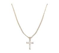 Urban Classics Diamond Cross Necklace Gemelli, Gold, One Size Unisex-Adulto