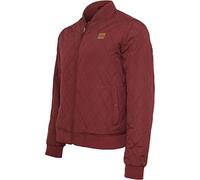 Urban Classics Diamond Quilt-Giacca in Nylon, Bordeaux, M Uomo