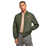 Urban Classics Diamond Quilt-Giacca in Nylon, Oliva, M Uomo