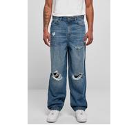 Urban Classics Distressed 90‘s Jeans Mid Deepblue Destroyed Washed Taglia: 36 | Relaxed fit jeans Outlet | Uomo | Blu