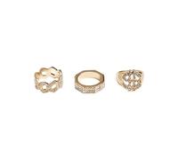 Urban Classics Dollar Ring 3-Pack Oro S/M Oro