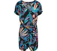 Urban Classics Donna Cintura corta in viscosa Jumpsuit Blackfruity 5XL Nero