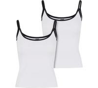 Urban Classics Donna Contrast Basic Top 2-Pack TB7485A 3XL Bianco