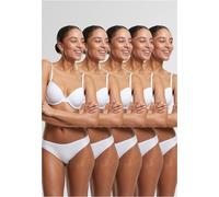 Urban Classics Donna Donna Basic Cotton Slip 5 pezzi TB7658C L Bianco