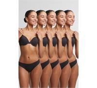 Urban Classics Donna Donna Basic Cotton Slip 5 pezzi TB7658C XL Nero