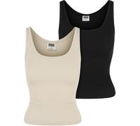 Urban Classics Donna Donna Top a costine organico di base 2 pezzi TB6870A XL Beige