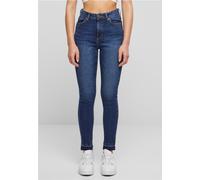 Urban Classics Donna Jeans skinny a vita alta con orlo aperto TB6865 27 Blu