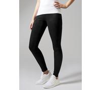Urban Classics Donna Leggings Donna Imitation Leggings in pelle scamosciata Nero XS Nero