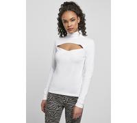 Urban Classics Donna Longsleeve Donna Cut-Out Turtleneck Longsleeve White L Bianco