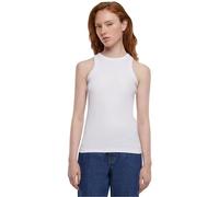 Urban Classics Canottiera Racer Back Rib Top Donna Bianco