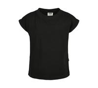 Urban Classics Uck2983-girls Organic Extended Shoulder Tee T-Shirt, Nero, 146 cm-152 cm Bambine e Ragazze