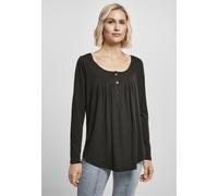Urban Classics Donna Viscosa Button Up Longsleeve Nero XS Nero