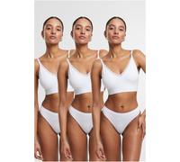 Urban Classics Donne Donne Rip Tanga 3-Pack TB7671B S Bianco