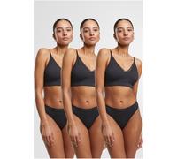 Urban Classics Donne Donne Rip Tanga 3-Pack TB7671B XS Nero