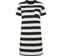 Urban Classics Vestito Donna Stripe Boxy Tee Dress Nero/White S Nero