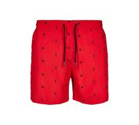 Urban Classics Embroidery Swim Shorts Leaf/firered/navy Taglia: S | Pantaloncini da bagno Outlet | Unisex | Blu