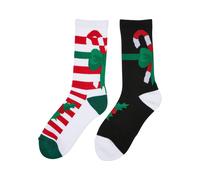 Urban Classics Fantasia x-Mas Caramelle Calzini 2-Pack Vischio Sticks Fiocco