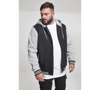 Urban Classics 2-Tone Zip Uomo Felpa Jogging Nero/Grigio 65% Cotone, 35% Poliestere Regular