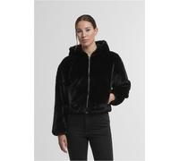 Urban Classics Felpa con cappuccio con zip integrale da donna TB7934 L Nero