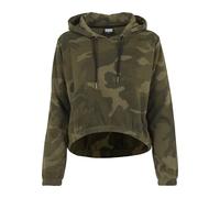 Urban Classics Felpa con cappuccio da donna Camo Cropped, Felpa con Cappuccio, Donna, Multicolore (Olive Camo), M