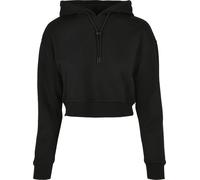 Urban Classics Felpa con cappuccio da donna Felpa con cappuccio corta da donna Terry Nero 3XL Nero