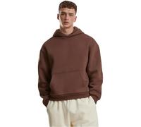 Urban Classics Felpa con Cappuccio da Uomo Fluffy Hoody, Casual, con Cappuccio, Oversize, Taglie S-5XL, Marrone Cioccolato, XXXXL