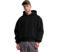Urban Classics Felpa con Cappuccio da Uomo Oversized Teddy Hoody, Casual da Uomo, in Morbida Pelliccia di Orsacchiotto, Oversize, Nero, XL