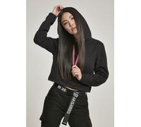 Urban Classics Felpa con cappuccio Donna Contrast Drawstring Hoody Nero L Nero