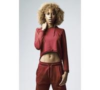 Urban Classics Felpa con cappuccio Donna Terry Hoody Borgogna L Rosso