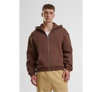 Urban Classics Felpa con cappuccio e zip vaporosa TB7284 M Marrone