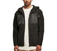 Urban Classics Felpa con Cappuccio in Micro Pile Giacca, Nero, M Uomo