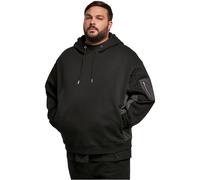 Urban Classics Felpa con Cappuccio Militare Bomber, Nero, M Uomo