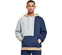 Urban Classics Felpa con Cappuccio Oversize Color Block Maglia di Tuta, Blu Estivo/Blu Scuro, M Uomo