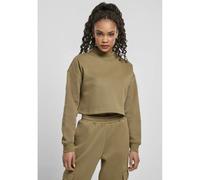 Urban Classics Felpa da donna Ladies Cropped Oversized Sweat High Neck Crew Tiniolive 5XL Verde