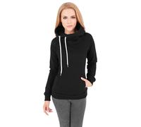 Urban Classics Felpa da donna con cappuccio Donna Raglan a collo alto Nero S Nero
