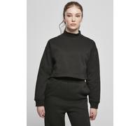 Urban Classics Felpa da donna Cropped Sweatshirt Ladies Oversized Sweat High Neck Crew Black XXL Nero